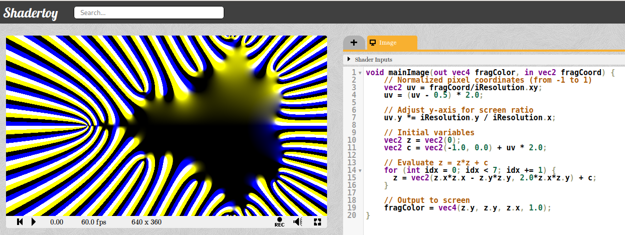 shadertoy-mandelbrot